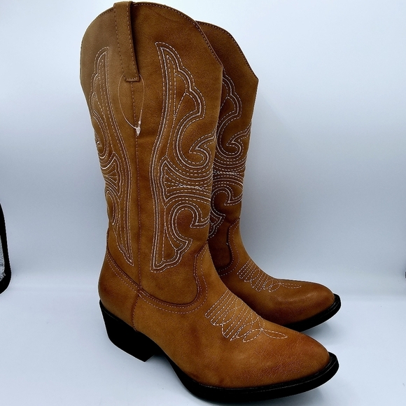NWOT Coconuts by Matisse "Dusty" Tan/Brown Western Cowboy Boots NWT 6.5 - Picture 1 of 11